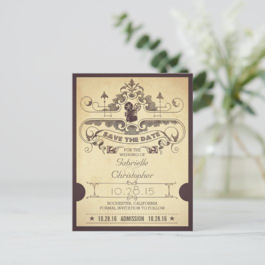 Film of bioscoop bewaar de datum van de toegangska aankondigingskaart (Staand voorkant)