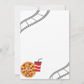 Film & Pizza Night Verjaardagsfeest Uitnodiging (Achterkant)