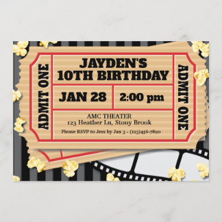 Film Popcorn Uitnodiging