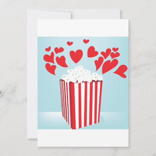 Film Popcorn Uitnodigingen (Voorkant)