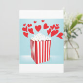 Film Popcorn Uitnodigingen (Staand voorkant)