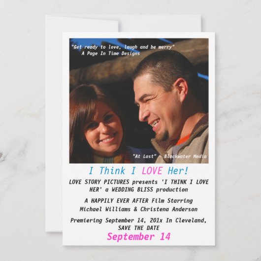 Film Poster 2 sparen de DatumAankondiging Kaart (Voorkant)