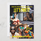 Film poster DIY foto volwassen verjaardagsfeestje  Kaart (Voorkant)