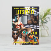 Film poster DIY foto volwassen verjaardagsfeestje  Kaart (Staand voorkant)