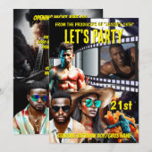 Film poster DIY foto volwassen verjaardagsfeestje  Kaart (Voorkant / Achterkant)