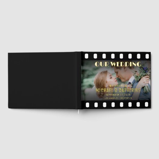 Film Poster Filmstrip Zwart-wit Bruiloft Gastenboek (Volledig)