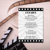 Film Poster Filmstrip Zwart-wit Bruiloft Informatiekaartje