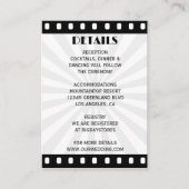 Film Poster Filmstrip Zwart-wit Bruiloft Informatiekaartje (Voorkant)