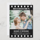 Film Poster Filmstrip Zwart-wit Bruiloft Kaart (Voorkant)