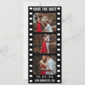 Film Poster Filmstrip Zwart-wit Bruiloft Save The Date (Voorkant)