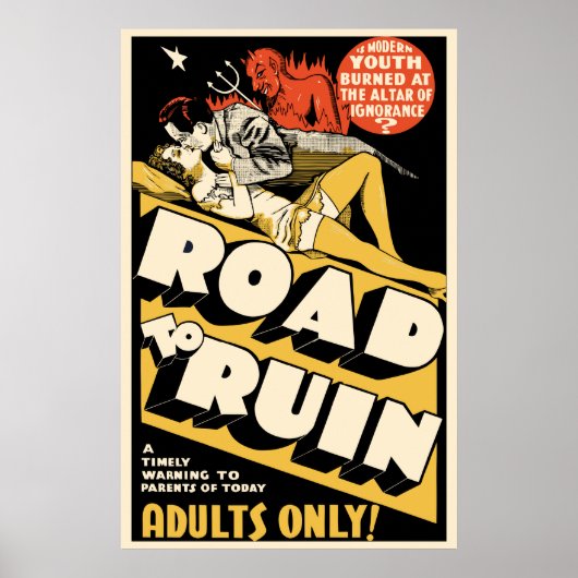  film Poster - "Road to Ruin" (Voorkant)