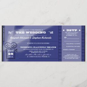 Film Premiere Wedding Tickets Uitnodigingen