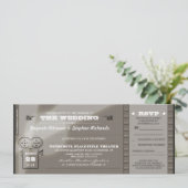 Film Premiere Wedding Tickets Uitnodigingen (Staand voorkant)