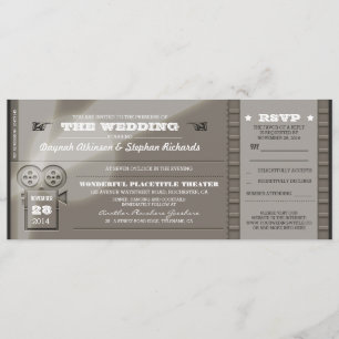 Film Premiere Wedding Tickets Uitnodigingen