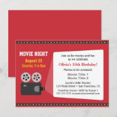 Film Projector Film Night Verjaardagsfeest Kaart (Voorkant / Achterkant)