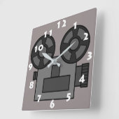 FILM PROJECTOR MET WITTE NUMMERS VIERKANTE KLOK (Hoek)