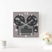 FILM PROJECTOR MET WITTE NUMMERS VIERKANTE KLOK (Huis)