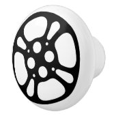 Film Reel Black en White Keramische Knop (Rechts)