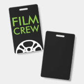 Film Reel Crew en personeel Lanyard Badge (Front & Back)