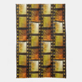 film reel film goud geel en zwart theedoek (Verticaal)