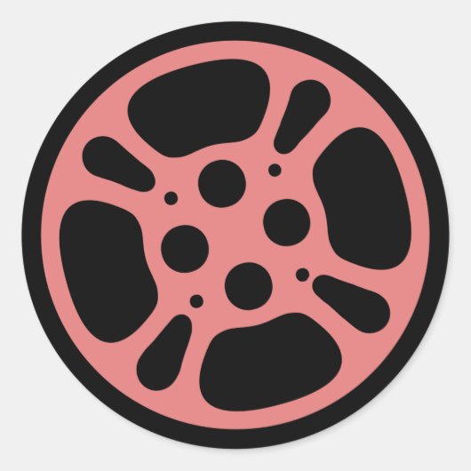 Film Reel / Film Reel Sticker (roze) (Voorkant)