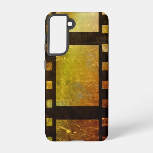 film reel film zwart goud samsung galaxy hoesje (Achterkant)