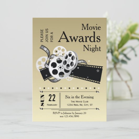 Film Reel Movie Awards Kaart (Staand voorkant)