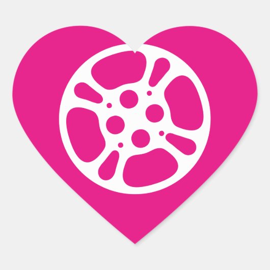Film Reel/Movie Reel Heart Sticker (Voorkant)