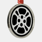 Film Reel/Movie Reel Metalen Ornament (Rechts)