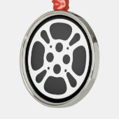 Film Reel/Movie Reel Metalen Ornament (Links)