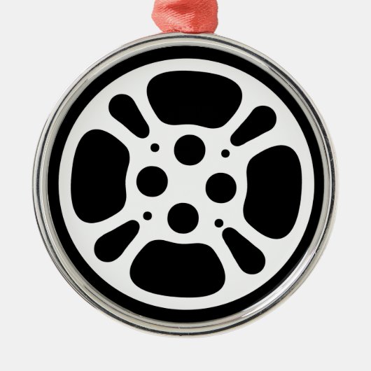 Film Reel/Movie Reel Metalen Ornament (Voorkant)