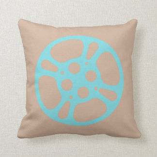 Film Reel/Movie Reel Pillow (Blauwgroen) Kussen