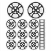Film Reel / Movie Reel Temporary Tattoo Sticker (Voorkant)