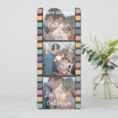 Film Reel Trendy Black Save The Date (Staand voorkant)
