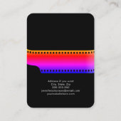 Film Roll Camera QR Code Black Visitekaartje (Achterkant)