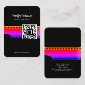 Film Roll Camera QR Code Black Visitekaartje (Voorkant / Achterkant)