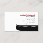 Film Roll Fotografie Visitekaartje (Achterkant)