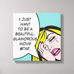 Film Star Pop Art Stretted Canvas Print