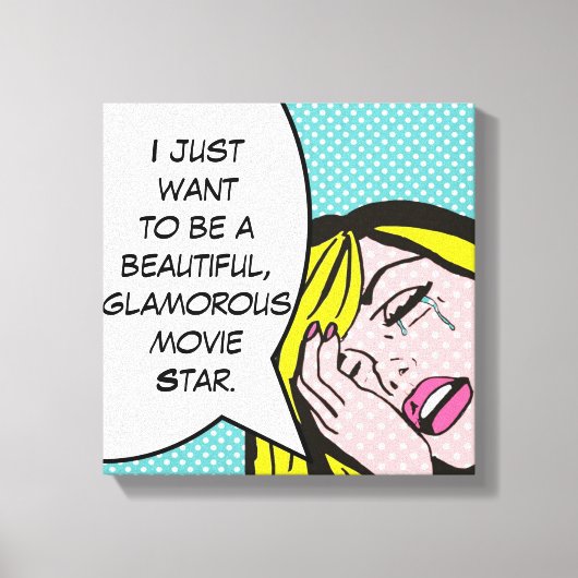 Film Star Pop Art Stretted Canvas Print (Voorkant)
