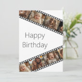 Film Strip Foto Happy Birthday Kaart (Staand voorkant)