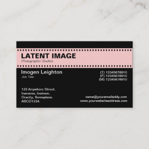 Film Strip Header - Faded Roze en zwart Visitekaartje
