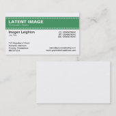 Film Strip Header - Legergroen en wit Visitekaartje (Voorkant / Achterkant)