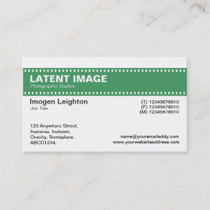 Film Strip Header - Legergroen en wit Visitekaartje
