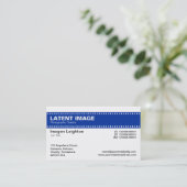 Film Strip Header - Navy and White Visitekaartje (Staand voorkant)
