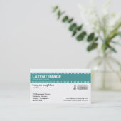 Film Strip Header - Ocean Green en White Visitekaartje (Staand voorkant)