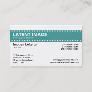 Film Strip Header - Ocean Green en White Visitekaartje
