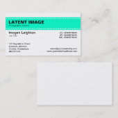 Film Strip Header - Turquoise en White Visitekaartje (Voorkant / Achterkant)