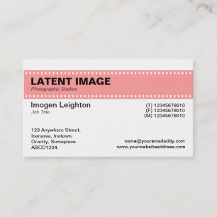 Film Strip Header - Zacht roze en wit Visitekaartje