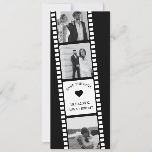 Film Strip Photo Booth Bladwijzer Sla de datum op Kaart (Voorkant)