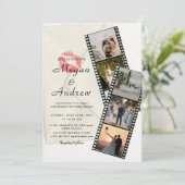 Film Strip Photo wedding Invitation (Staand voorkant)